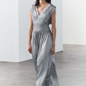 Zara Silver Midi Dress